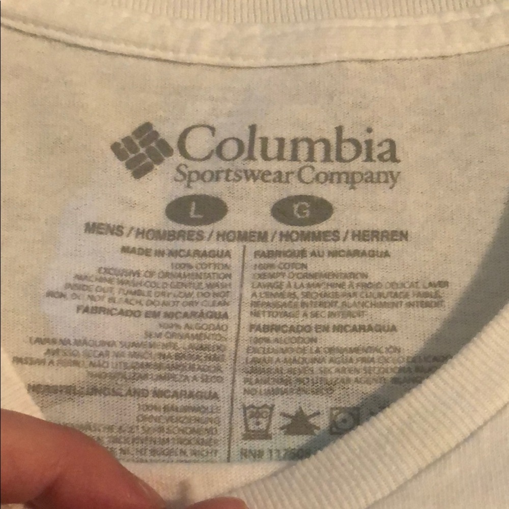 Columbia White Crew Neck Tee - Picture 2 of 5